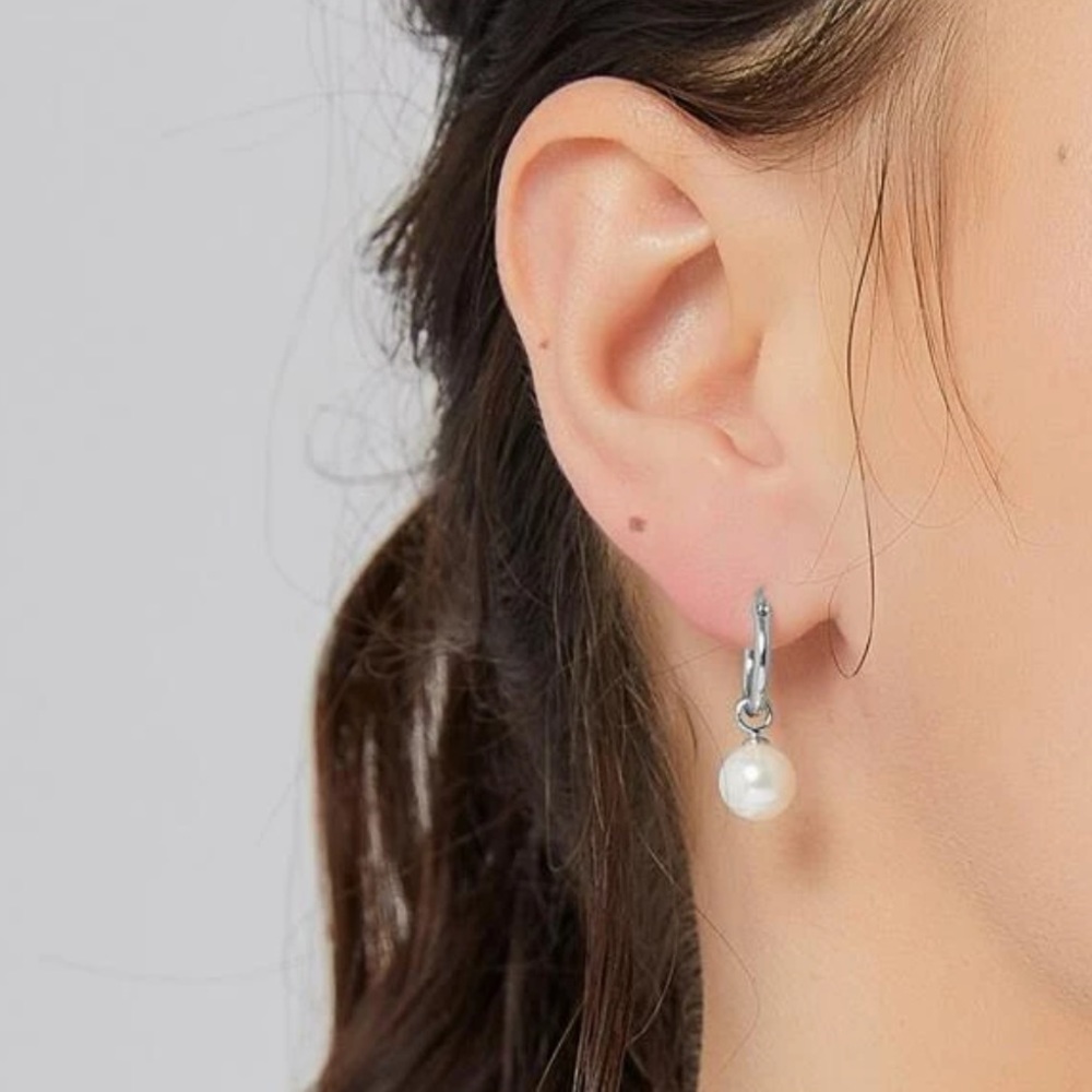 Faux Pearl Drop Earrings